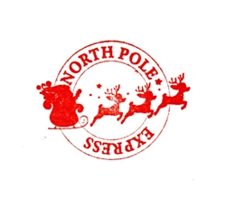 North Pole Express  rubber stamp